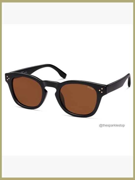 Retro Vintage Polarized Sunglasses, Square Panto Style, UV400 Protection main image 6